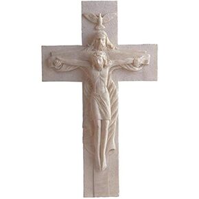 Jesus Cross Atrio with God Holy Religious Crucifixion Wall Decoration