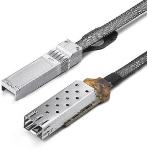 10Gtek 25G SFP28 to SFP28 Extender Cage with EEPROM on Cage Side, 3M Flat Cable in Nylon Jacket, 30AWG, 10cm
