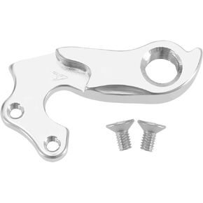 Mech Derailleur Hanger Derailleur Hook Bicycle Tail Hook Rear Derailleur Hook Aluminum Alloy with 2 Screws Compatible with Planet X Silver