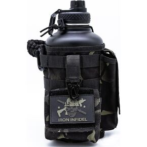 Iron Infidel The Original Battle Bottle - Half Gallon Insulated Water Bottle with Paracord Handle, Large 64 oz Stainless Steel Water Jug with Rugged, Removable Sleeve for Keys, Wallet & Phone in Kuwait