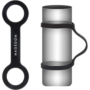 (2 pack) Water Bottle Carrier Grip,Water Handle Grip,Cup Strap, soft band holder strap makes any bottle handheld. For Running Bike, gym or jogging