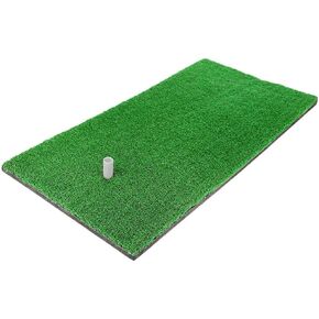 12"x24" Golf Mat, Practice Hitting Mat with Rubber Tee Holder Realistic Grass Putting Mats Portable Outdoor Sports Golf Training Turf Mat Indoor Office Equipment