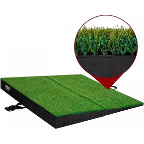 PGM Golf Mat - 40‘’ x 40'' Golf Hitting Mat Golf Mats Practice Indoor Outdoor - Adjustable Slopes Golf Hitting Training Aids for Backyard Driving Chipping Training in Kuwait