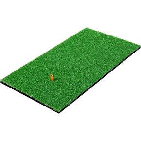 Premium Synthetic Turf Golf Hitting Mat with Rubber Tee - Heavy Duty Golf Practice Mat for Swing and Chipping and Putting, Suitable for Indoor Outdoor Driving Ranges, Patio, Backyard