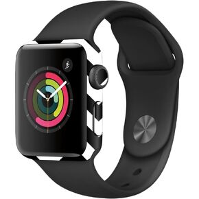 MightySkins Skin Compatible with Apple Watch Series 2 38mm - Black Chevron | Protective, Durable, and Unique Vinyl Decal wrap Cover | Easy to Apply, Remove, and Change Styles | Made in The USA