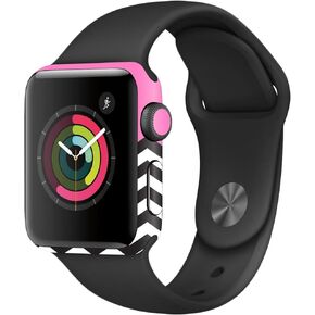 MightySkins Skin Compatible with Apple Watch Series 2 38mm - Pink Chevron | Protective, Durable, and Unique Vinyl Decal wrap Cover | Easy to Apply, Remove, and Change Styles | Made in The USA