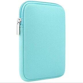 7-8 Inch Tablet Carrying Sleeve Bag, HannyBoo Protective Neoprene Zipper Case Cover for New iPad Mini 5th Generation 7.9" 2019, iPad Mini 5 4 3 2 1, Galaxy Tab A 8.0 2018, NeuTab 7" - Light Blue