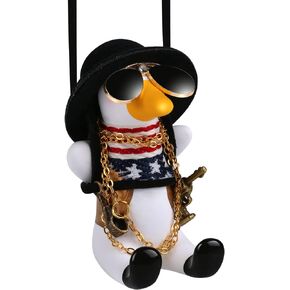 Swing Duck Car Hanging Ornament, Super Cute Swinging Ducks Mirror Hanging Accessories, Auto Decoration Rearview Mirror Pendant Flying Duck Car Interior Set for Women Men Teens,Funny Valentines Gifts