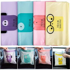 120pcs Car Trash Bag, Stick-on Disposable Trash Bag, Leakproof Vomit Bags for Car, Kitchen, Travel, Camping, Bedroom, Study Room, Office