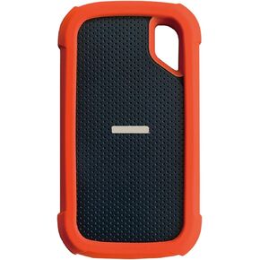 for SanDisk Portable SSD Case, Compatible with Model: SDSSDE30, 4 Corners Raised Edge Shockproof External Case for SanDisk SSD Soft Silicone Drop Protection Case - Black