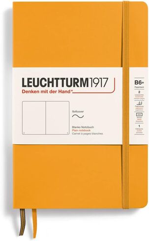 LEUCHTTURM1917 - Notebook Softcover Paperback B6+ - 123 Numbered Pages for Writing and Journaling (Dotted, Black) in Saudi Arabia