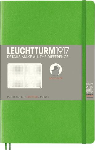 LEUCHTTURM1917 - Notebook Softcover Paperback B6+ - 123 Numbered Pages for Writing and Journaling (Dotted, Black) in Saudi Arabia
