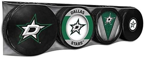 مجموعة لعبة الهوكي باك من دالاس ستارز مرخصة رسميًا مكونة من 4 قطع in Kuwait