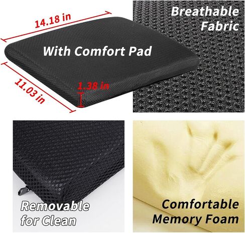 Office Foot Rest for Under Desk at Work - Iron Adjustable Ergonomic Footrest Strong & Durable - 6 Heights Foot Stool with Memory Foam Cushion - for Computer Gaming in Saudi Arabia