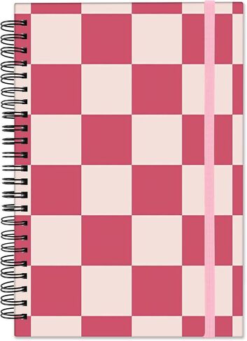Spiral Notebook,Hardcover Spiral Journal,5.5 x 8.3 Inch,80GSM Thick Paper,60 Sheets 120 Pages,with Elastic Closure Band for Girls Women School Office Aesthetic Cute Cool Little Specter-White in Saudi Arabia