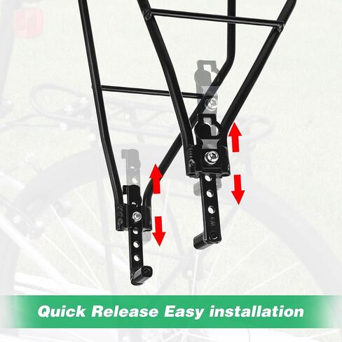 ZUKKA Bike Rear Rack Alloy Aluminum Adjustable Bike Cargo Rack for Bike of Back for 24"-28"/700C Bikes for Mountain Bike Road Bike in Saudi Arabia