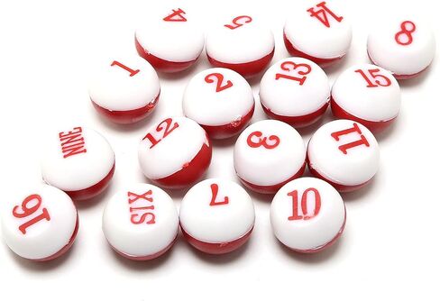Billiard Shaker Pool Snooker Billiard Table Kelly Pool Shaker Bottle with 16PCS Red and White Tally Peas in Saudi Arabia