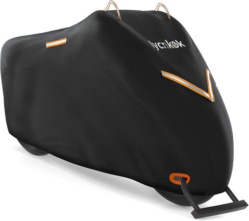 Motorcycle Cover Waterproof Outdoor All Weather Protection 210D, Heavy Duty Material Fits up to 104 Inches, with Storage Bag in Saudi Arabia