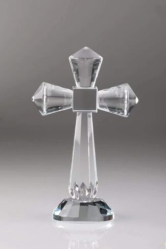 Crystal Cross in Gift Box – Modern Cross Decor 53 inches - Caring Sympathy Gift or Memorial Gifts - Wonderful Addition to Your Christian Décor Conical Cross in Saudi Arabia