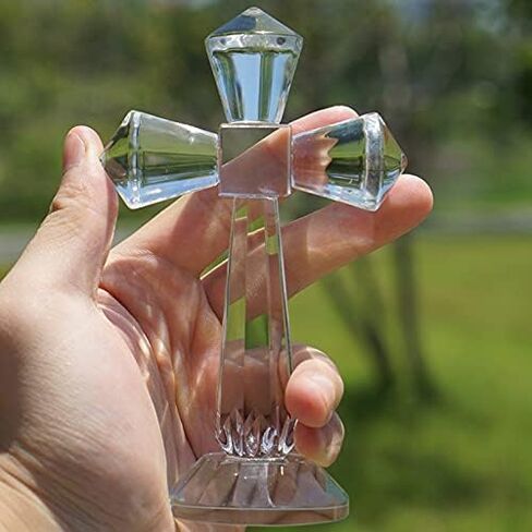 Crystal Cross in Gift Box – Modern Cross Decor 53 inches - Caring Sympathy Gift or Memorial Gifts - Wonderful Addition to Your Christian Décor Conical Cross in Saudi Arabia