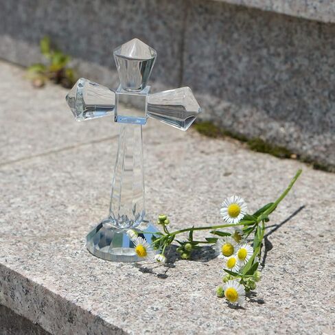 Crystal Cross in Gift Box – Modern Cross Decor 53 inches - Caring Sympathy Gift or Memorial Gifts - Wonderful Addition to Your Christian Décor Conical Cross in Saudi Arabia