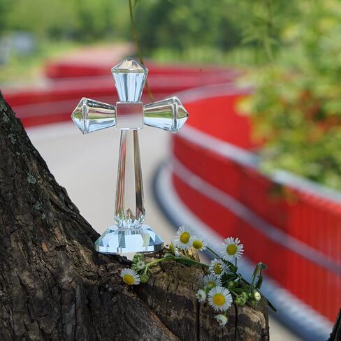 Crystal Cross in Gift Box – Modern Cross Decor 53 inches - Caring Sympathy Gift or Memorial Gifts - Wonderful Addition to Your Christian Décor Conical Cross in Saudi Arabia