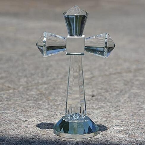 Crystal Cross in Gift Box – Modern Cross Decor 53 inches - Caring Sympathy Gift or Memorial Gifts - Wonderful Addition to Your Christian Décor Conical Cross in Saudi Arabia