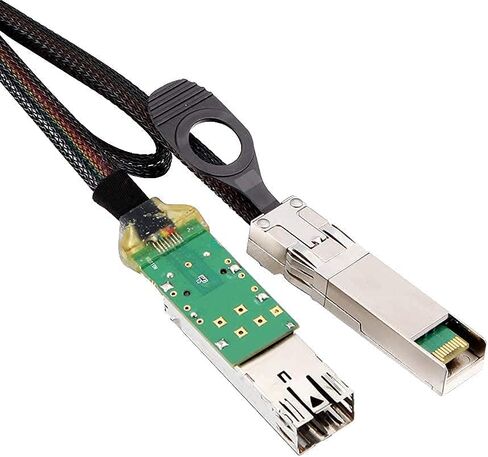 10Gtek 25G SFP28 to SFP28 Extender Cage with EEPROM on Cage Side, 3M Flat Cable in Nylon Jacket, 30AWG, 10cm in Kuwait