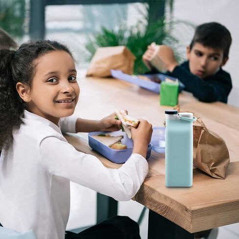 زجاجة مياه قابلة للطي خالية من مادة BPA - زجاجة مياه قابلة للطي سعة 20 أونصة لزجاجات السفر الرياضية مع مقاومة ثلاثية للتسرب خفيفة الوزن (أزرق) in Kuwait