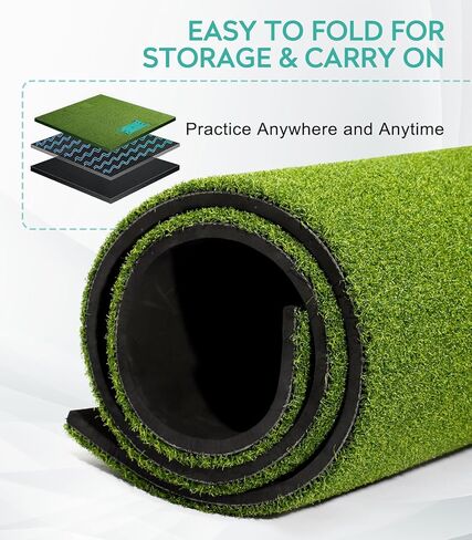 بساط الجولف: بساط ضرب ممارسة الجولف بطول 5 أقدام × 4 أقدام، بساط تقطيع جولف داخلي وخارجي لتدريب مهارات الجولف، يتضمن 5 حصائر قابلة للتبديل لمحاكاة العشب الحقيقي، هدايا للرجال/الأولاد/لاعبي الجولف in Kuwait