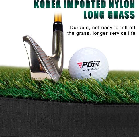 PGM Golf Mat - 40‘’ x 40'' Golf Hitting Mat Golf Mats Practice Indoor Outdoor - Adjustable Slopes Golf Hitting Training Aids for Backyard Driving Chipping Training in Kuwait