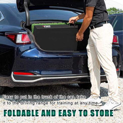PGM Golf Mat - 40‘’ x 40'' Golf Hitting Mat Golf Mats Practice Indoor Outdoor - Adjustable Slopes Golf Hitting Training Aids for Backyard Driving Chipping Training in Kuwait