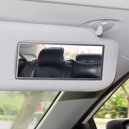 Car Interior Mirror Styling Accessories Car Seatback Universal Mirror Portable Self-Adhesive Makeup Mirror Car Sun Protection Visor HD Stainless Steel Mirror in Saudi Arabia