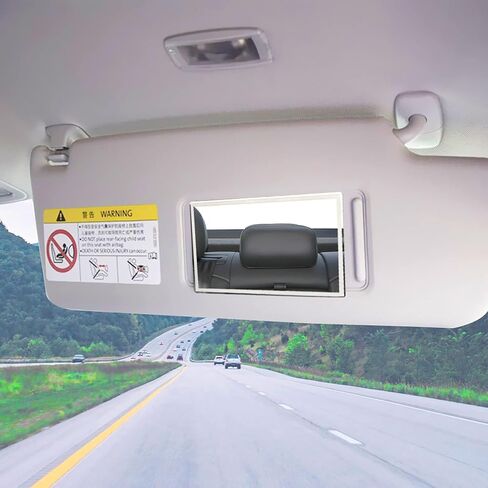 Car Interior Mirror Styling Accessories Car Seatback Universal Mirror Portable Self-Adhesive Makeup Mirror Car Sun Protection Visor HD Stainless Steel Mirror in Saudi Arabia