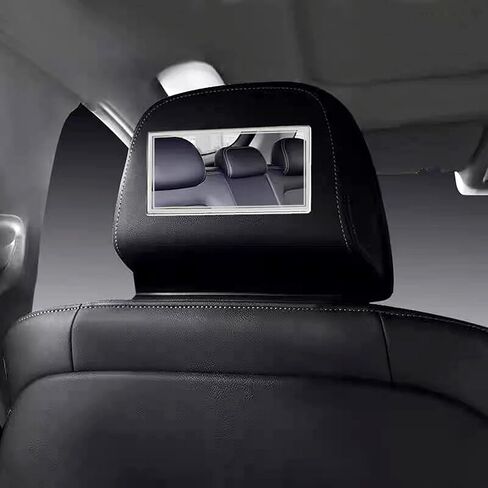 Car Interior Mirror Styling Accessories Car Seatback Universal Mirror Portable Self-Adhesive Makeup Mirror Car Sun Protection Visor HD Stainless Steel Mirror in Saudi Arabia