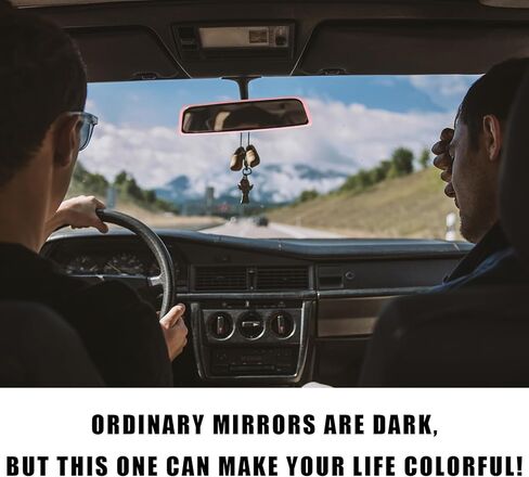 Car Rear View Mirror Protector Frame, Silicone Auto Rearview Mirror Edge Protective Cover Compatible with Model 3 Y, Car Interior Rearview Mirror Decor Accessories (Black) in Kuwait