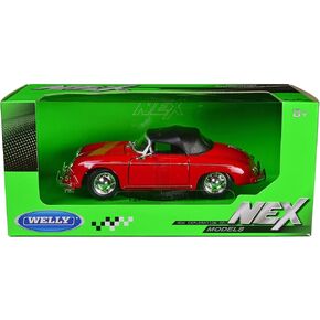 Welly Porsche 356A Speedster Red with Black Soft Top NEX Models Series 1/24 Diecast Model Car