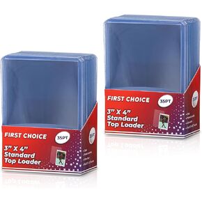 (50) Top Loaders for Cards 3x4 35PT Premium Standard Size Protector, Clear Card Holder Card Sleeves Protection for Pokemon Cards, Baseball Cards, Football Cards, Sports Cards, and Hockey Cards
