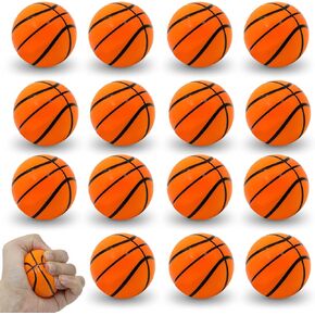 15Pcs Mini Basketball Stress Balls Mini Basketball Mini Soft Foam Ball Squeeze Anxiety Relief for Basketball Sports Game /Party Favor Decoration /Kids Prizes(2inch)