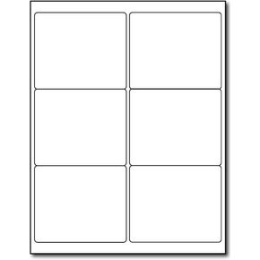 ملصقات مقاومة للماء قابلة للطباعة - 4 "× 3 1/3" تسميات العناوين - 6 لكل ورقة - 50 ورقة/300 ملصقات - ملصقات شحن/زجاجة مقاومة للحواج