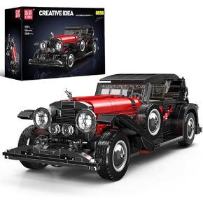 Mould King 10114 Classic Cars Building Kits, MOC Vintage Car Model Building Blocks Set, Gift for Kids Age 8+/Adult Collections Enthusiasts(1308+ Pieces, Static Version)