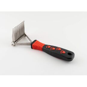 RYAN'S PET SUPPLIES Paw Brothers 10-Blade Dematting Tool for Dog Grooming, Professional Grade, Stainless Steel Blades, Comfort Grip, Gentle on Skin