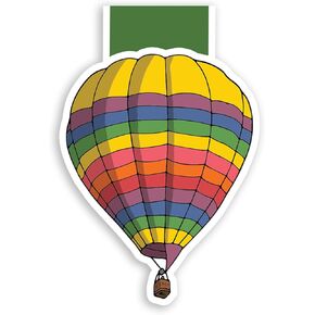 (2Pcs) Hot-air Balloon Magnetic Bookmark Book Page Markers Gift for Reading Lover Nerd Book Addict Bookish Reader Student Teacher Office Stationery - Size 3"x2" When Folded