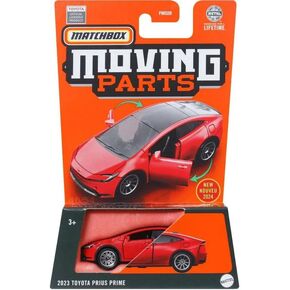 Matchbox Moving Parts Toyota Prius Prime 2023, 1:64 Scale Die-Cast Model Car, Red