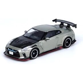 GT-R (R35) Top Secret RHD (Right Hand Drive) Light Green Metallic with Carbon Hood Tokyo Auto Salon 2024 - Malaysia Diecast Expo 2024" 1/64 Diecast Model Car IN64-R35TS-MDX24