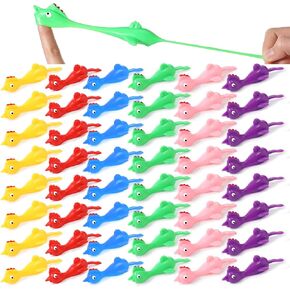 Hungdao 48 PCS Slingshot Dickens Finger Slingshot Toys Rubber Flying Chicken Gifts Funny Fund