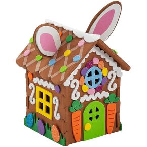 3D Easter Bunny House Craft Kit, Makes 12