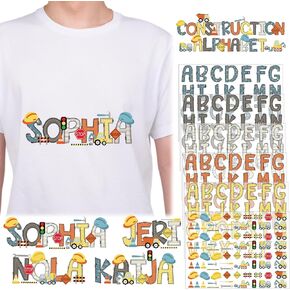 Supervitae 6 Sheets 156 Pcs Iron on Letters 1.6 Inch Heat Transfer Alphabets A-Z Iron on Vinyl Letters Alphabets Sticker for Vehicle Clothing T-Shirt Decals Fabric DIY Crafts (Farm)