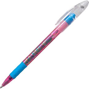 Pentel Krazy POP Beauty Beauty Iridescent Gel Pen, (1.0mm) Bold Line, Pink & Metallic Blue, Ink Box of 12 (K91-DCP)