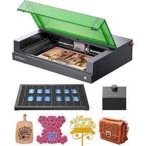 xTool S1 20W Laser Engraver and Cutter Machine with Air Assist & Honeycomb, 23.93" x 15.16" Bed Size, Beginner-Friendly, Laser Engravering Machine for Wood and Metal, Acrylic, etc. - Basic Bundle